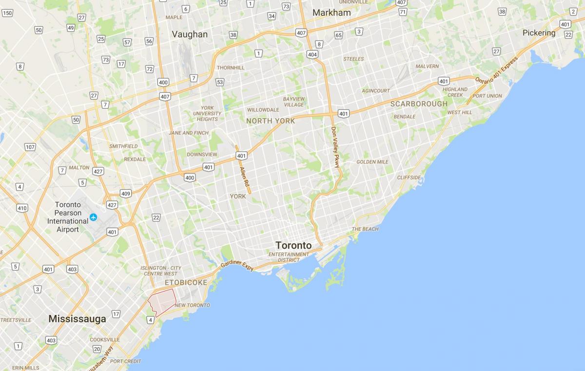 Karta över Alderwood Parkviewdistrict Toronto