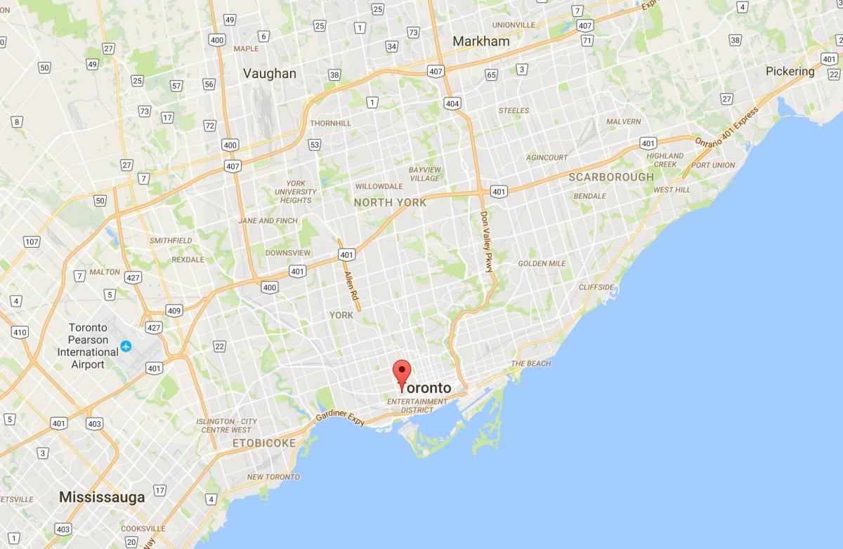 Karta över Alexandra park district Toronto