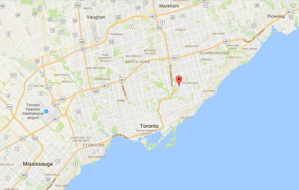 Karta över stadsdelen Bermondsey Toronto