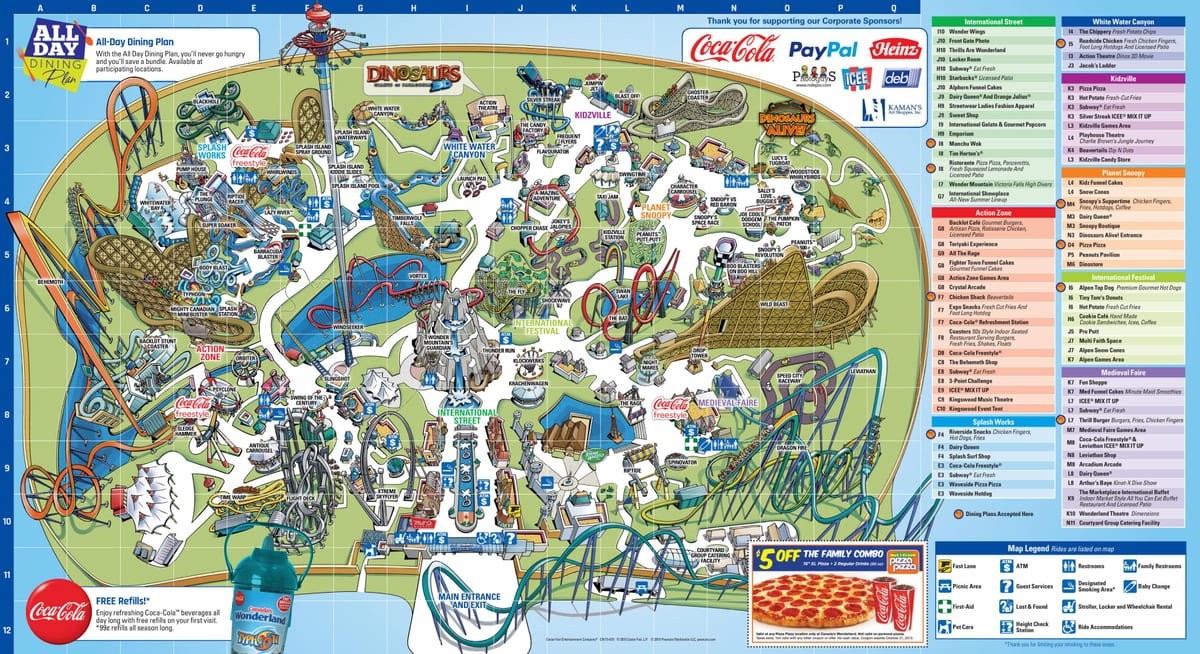 Karta över Canada ' s wonderland