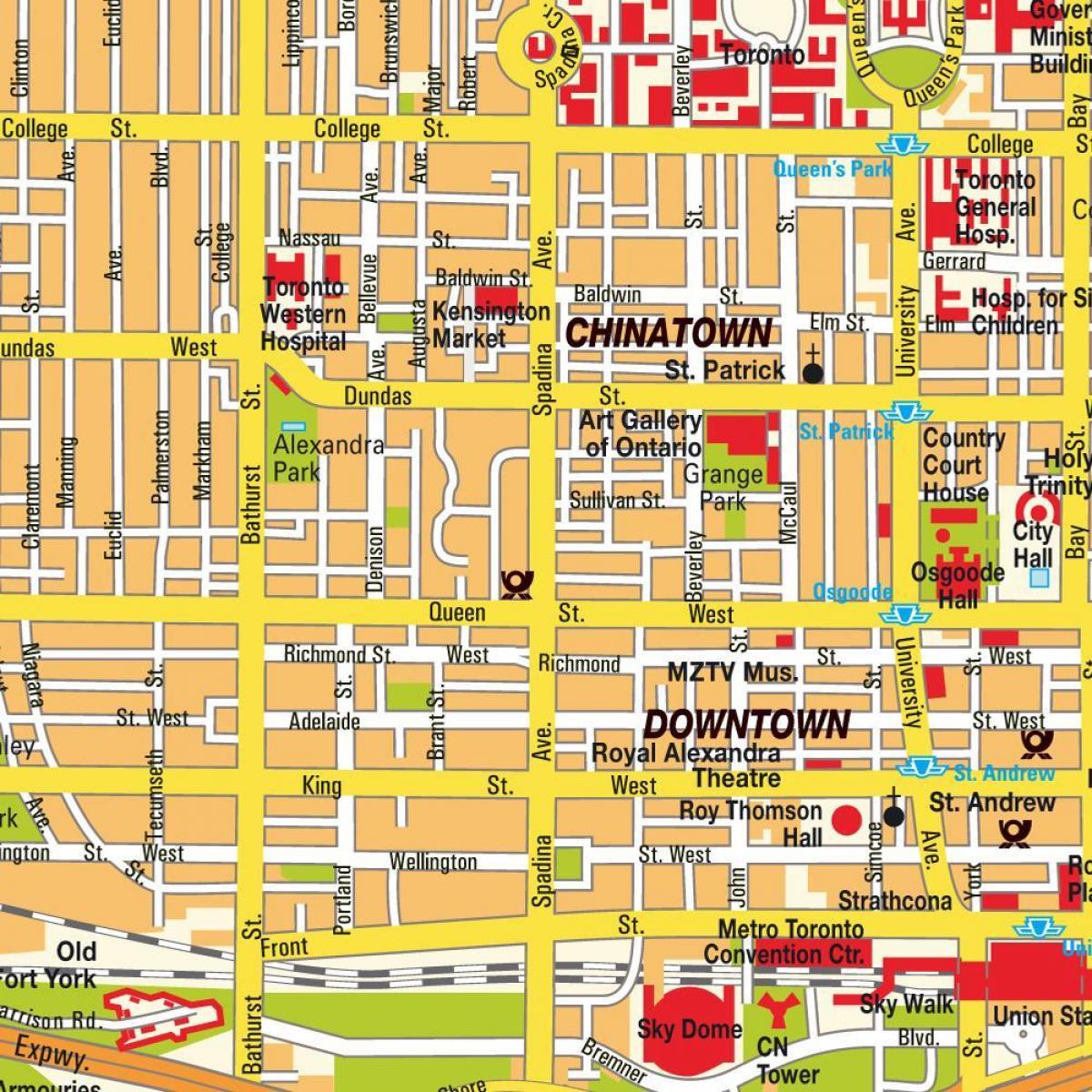Karta över Chinatown Ontario