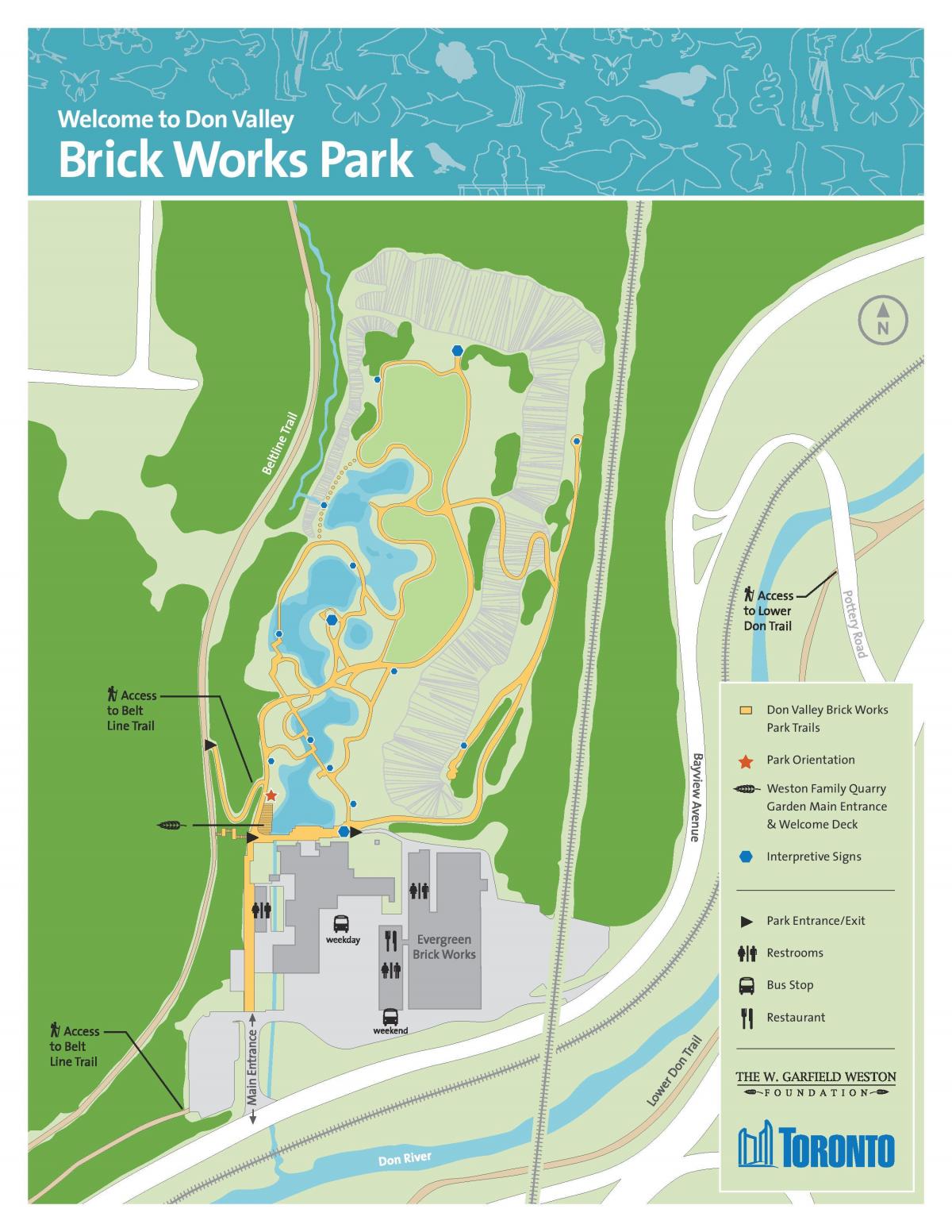 Karta över Don Valley Tegel Fungerar park