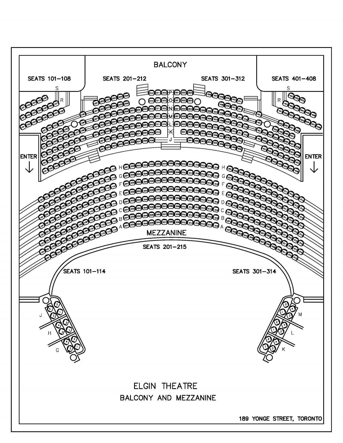 Karta över Elgin & Winter Garden Theatre