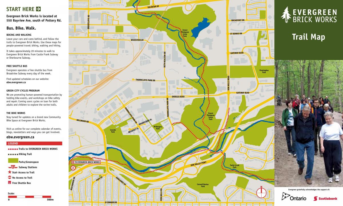 Karta över Vintergröna Tegelbruk Toronto