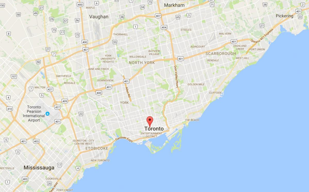 Karta över Grange Park district Toronto