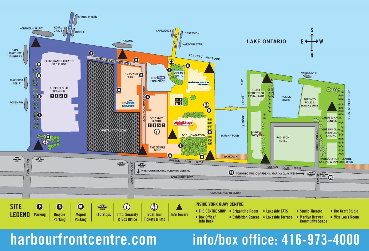 Karta över Harbourfront Centre