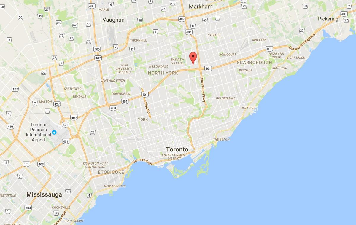 Karta över Henry Gård distriktet Toronto