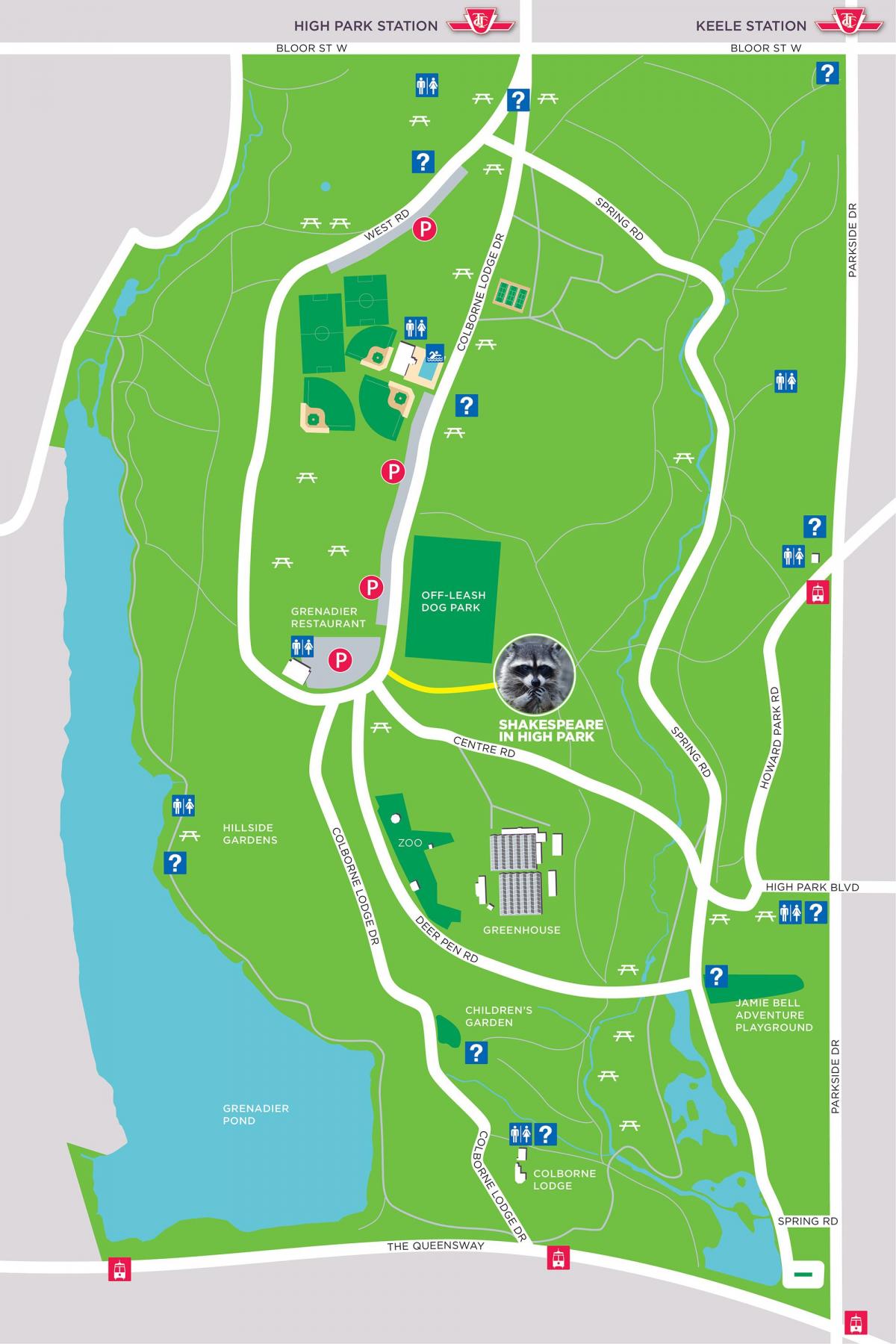 Karta av Hög Park Toronto