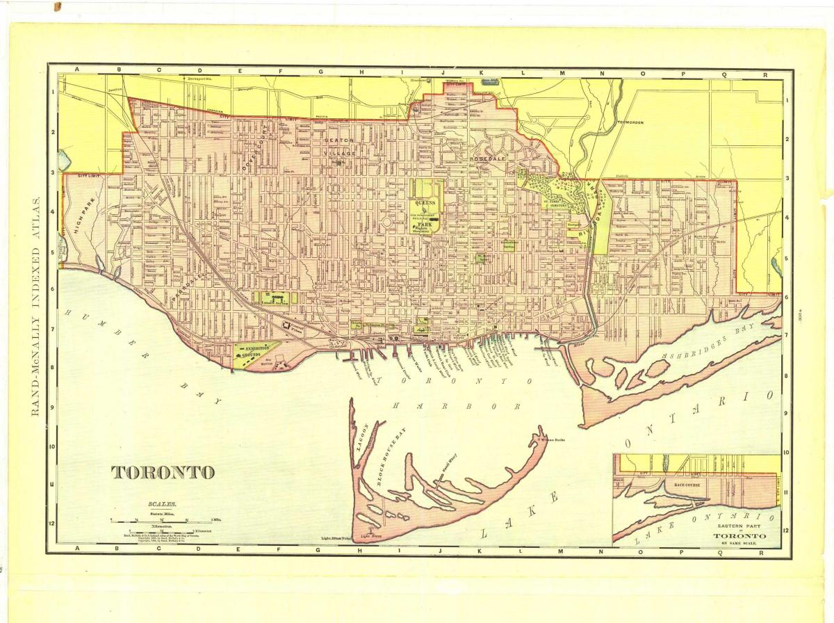 Karta över historiska Toronto