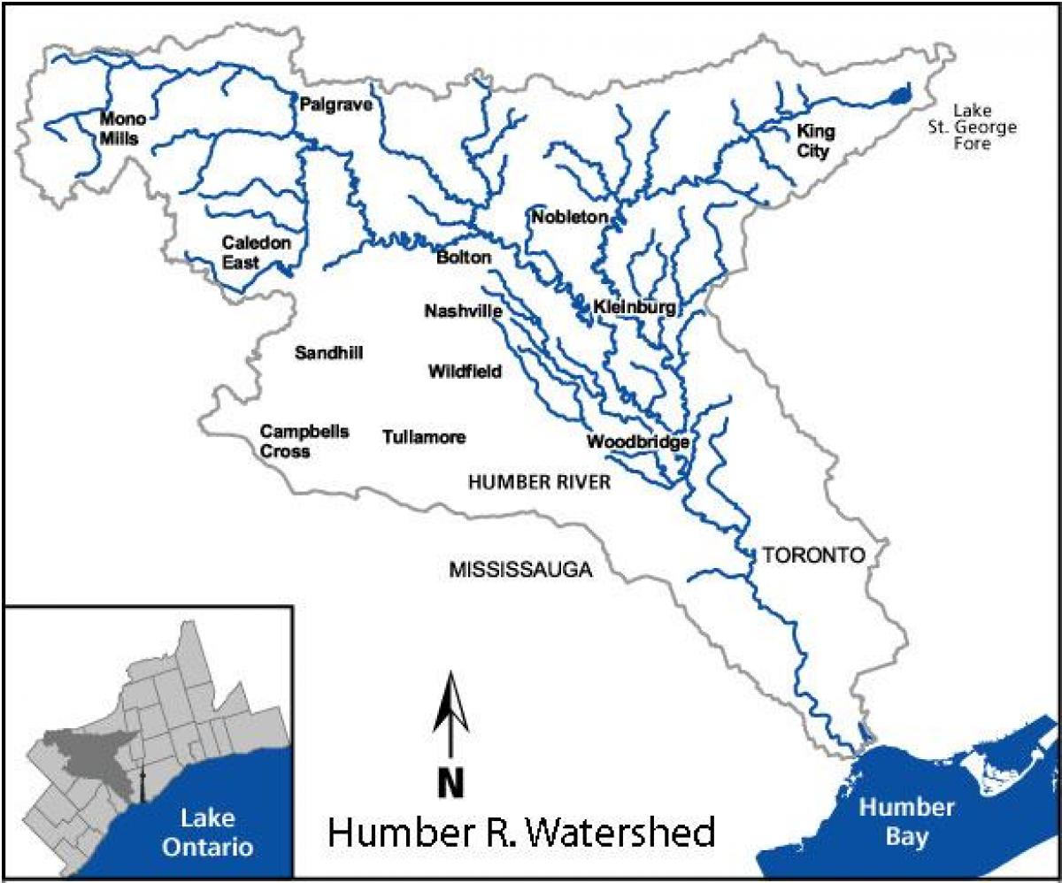 Karta över Humber river