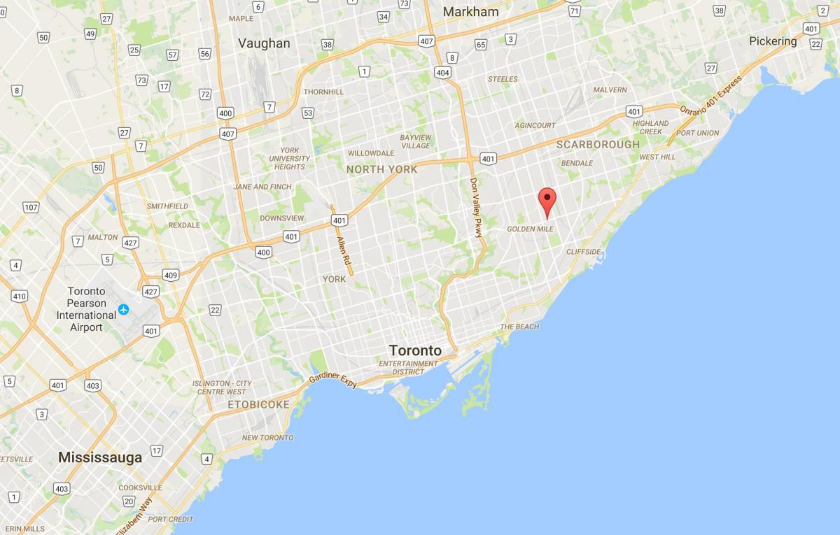 Karta över Ionview distriktet Toronto