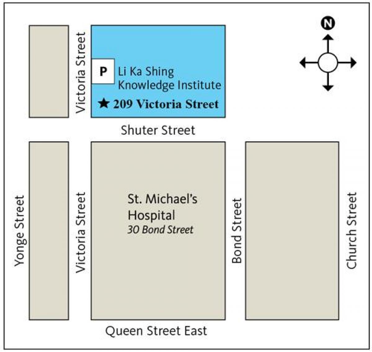 Karta över Li Ka Shing Kunskap Institute Toronto