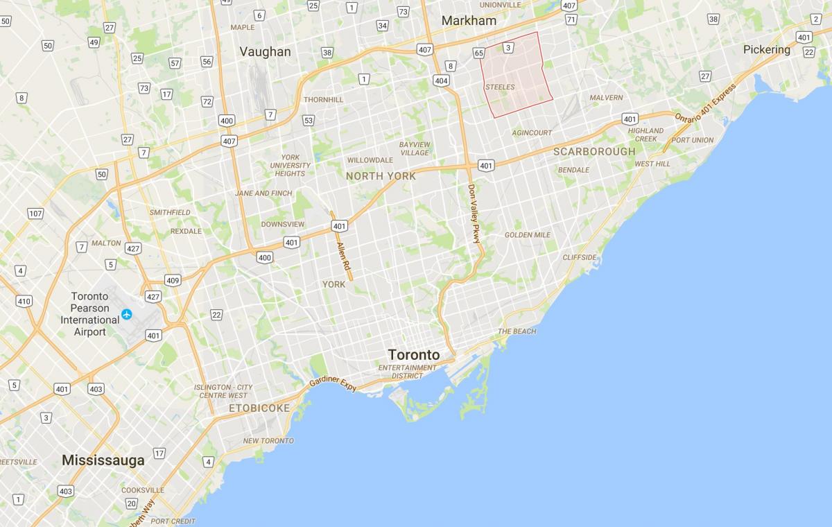 Karta över Milliken distriktet Toronto