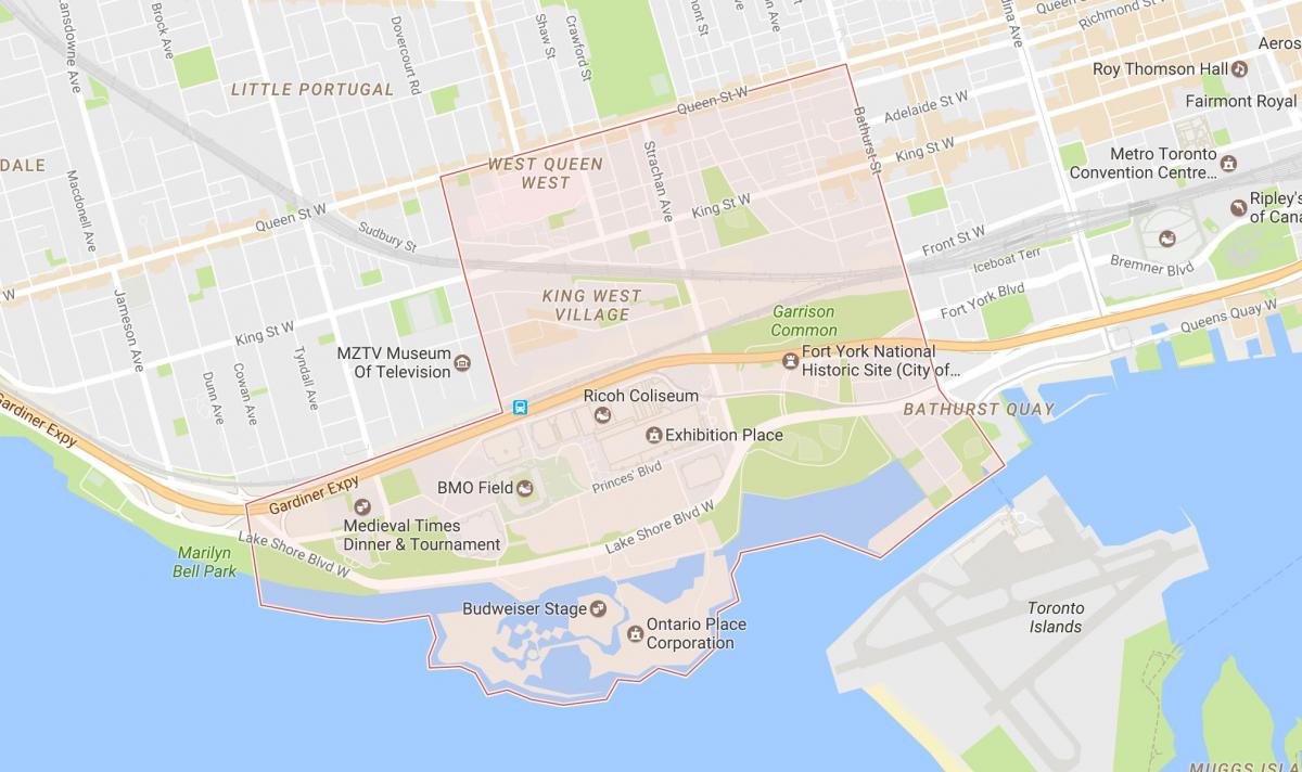 Karta över Niagara grannskapet Toronto