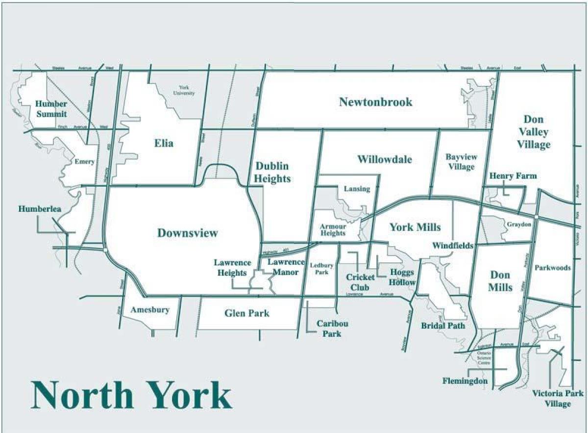 Karta över North York