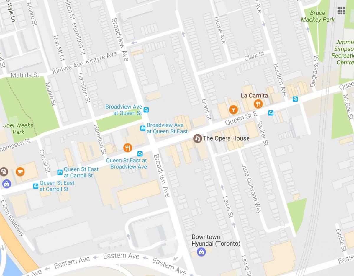 Karta över Operahuset Toronto