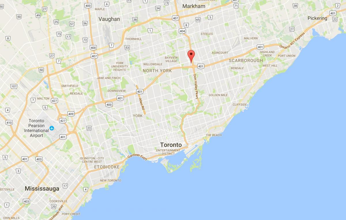 Karta över Forest Parkway Toronto district