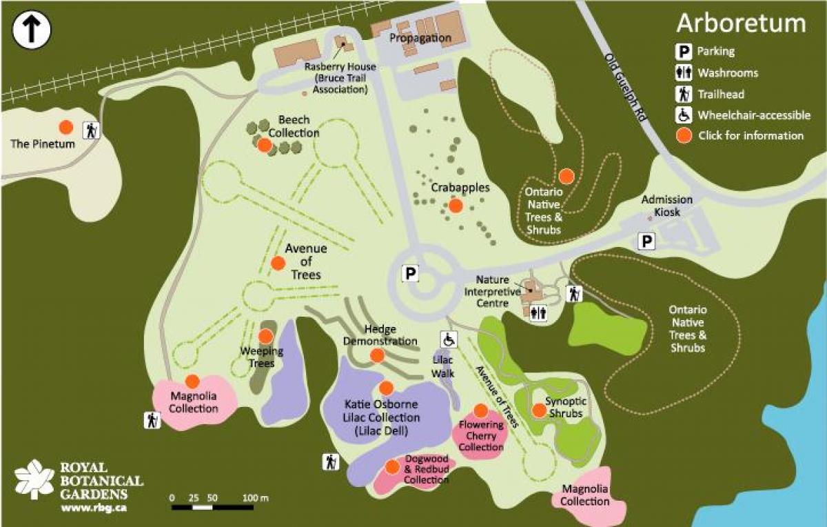 Karta över RBG Arboretum