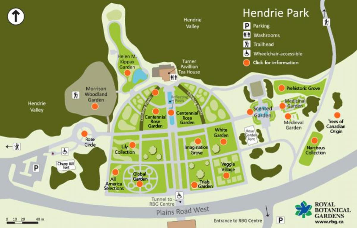 Karta över RBG Hendrie Park