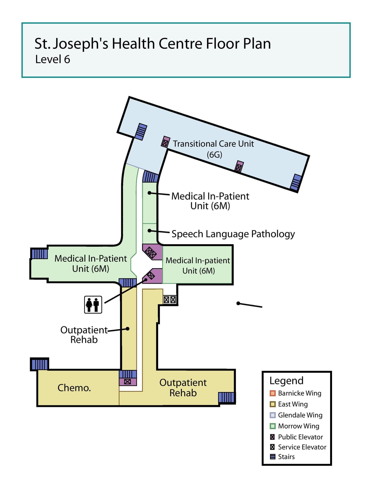 Karta över St. Joseph ' s Health centre Toronto nivå 6