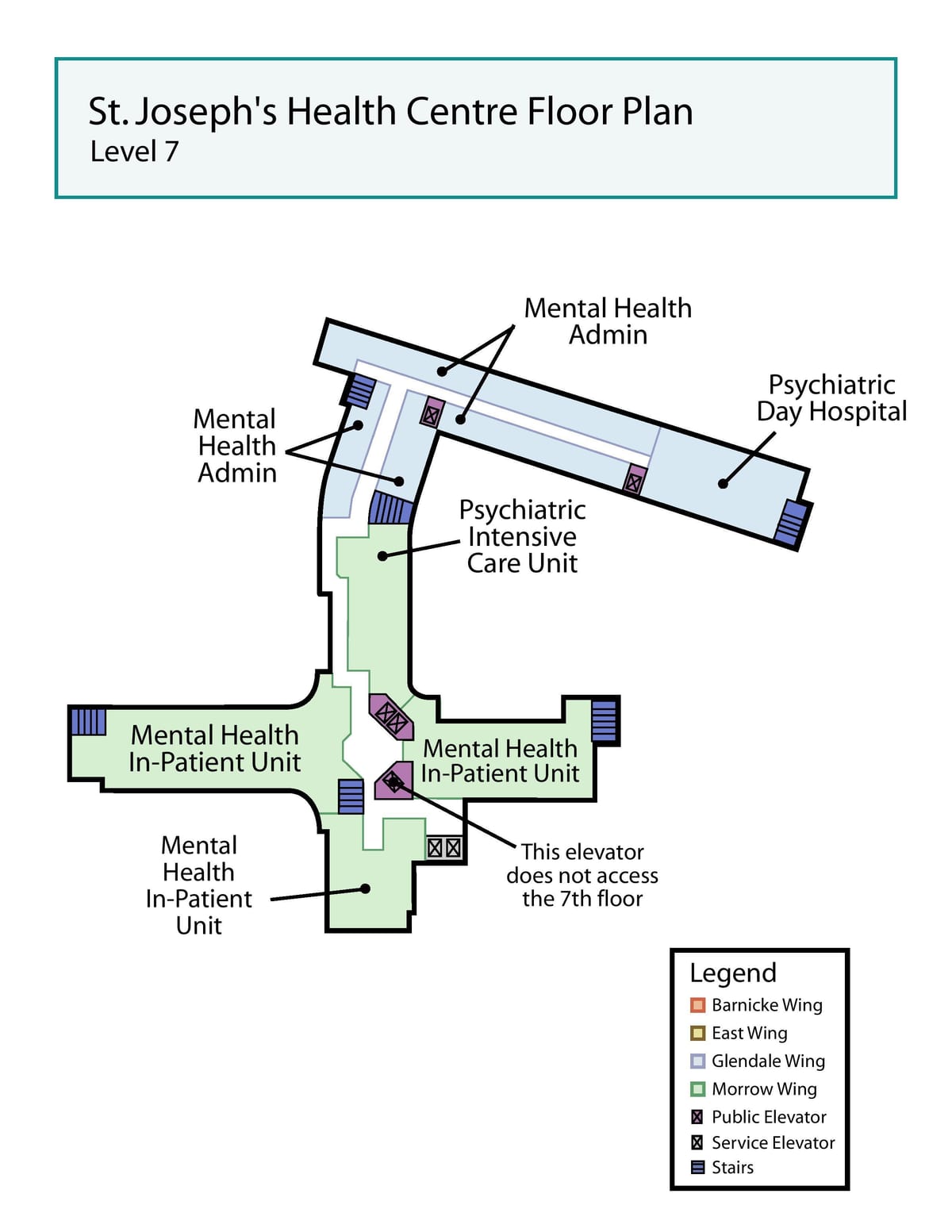 Karta över St. Joseph ' s Health centre Toronto nivå 7