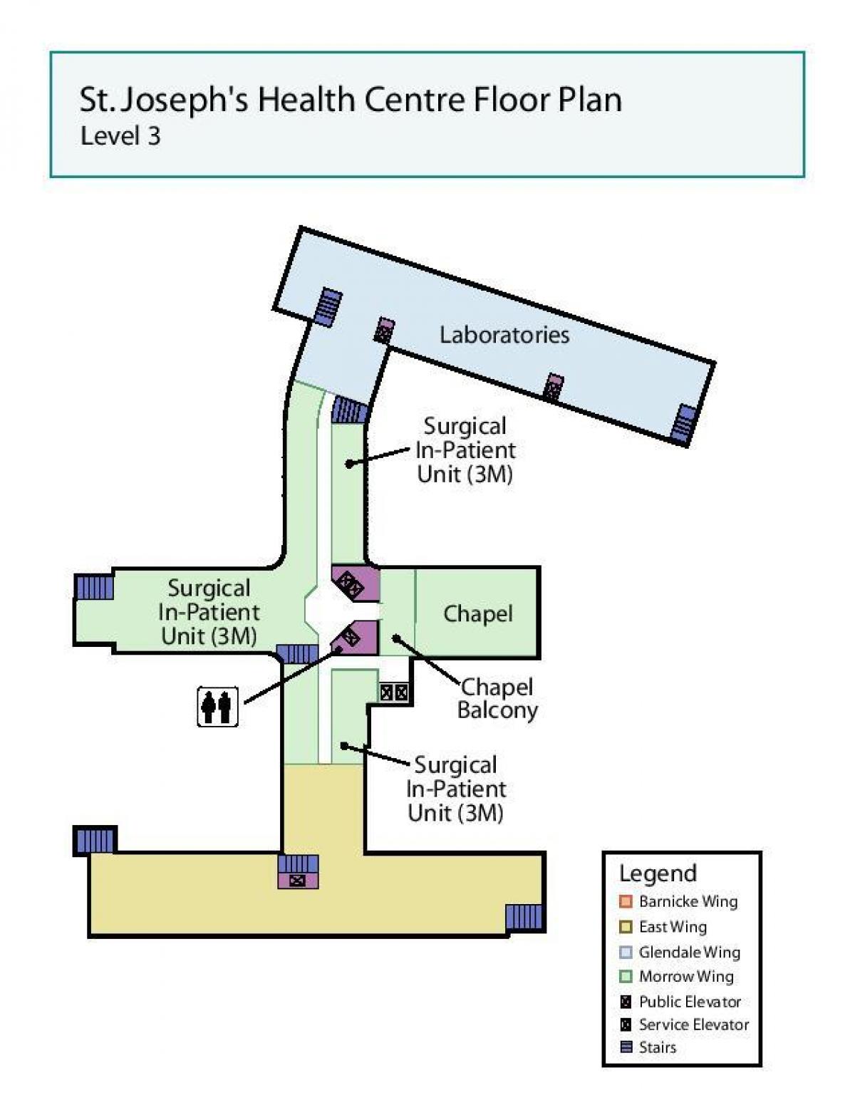 Karta över St. Joseph ' s Health centre Toronto nivå 3