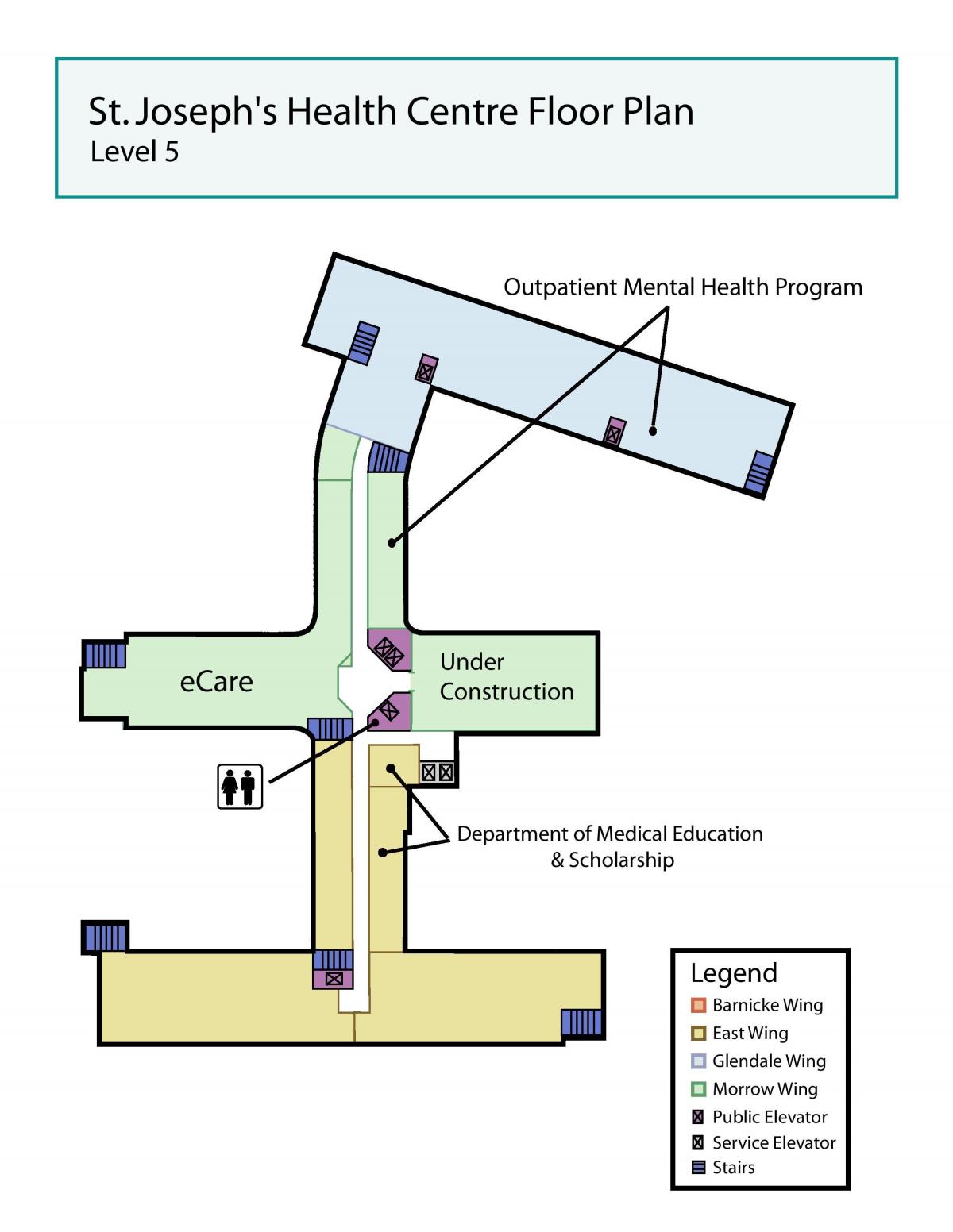 Karta över St. Joseph ' s Health centre Toronto nivå 5