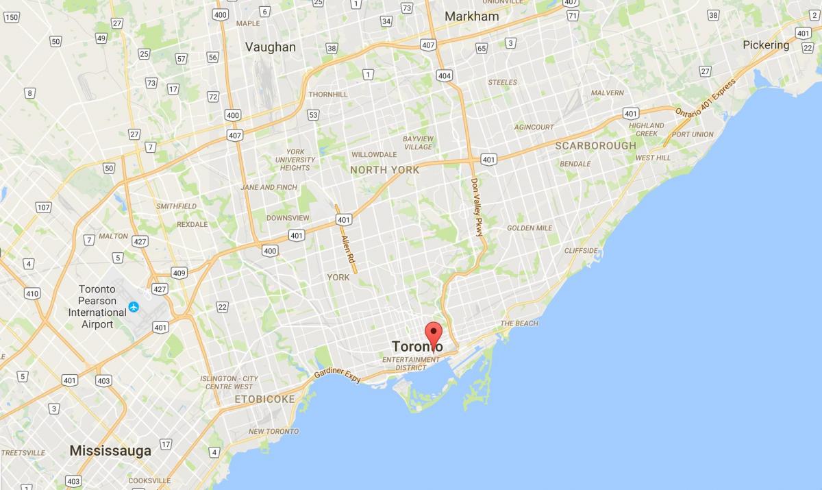 Karta över St. Lawrence-distriktet Toronto