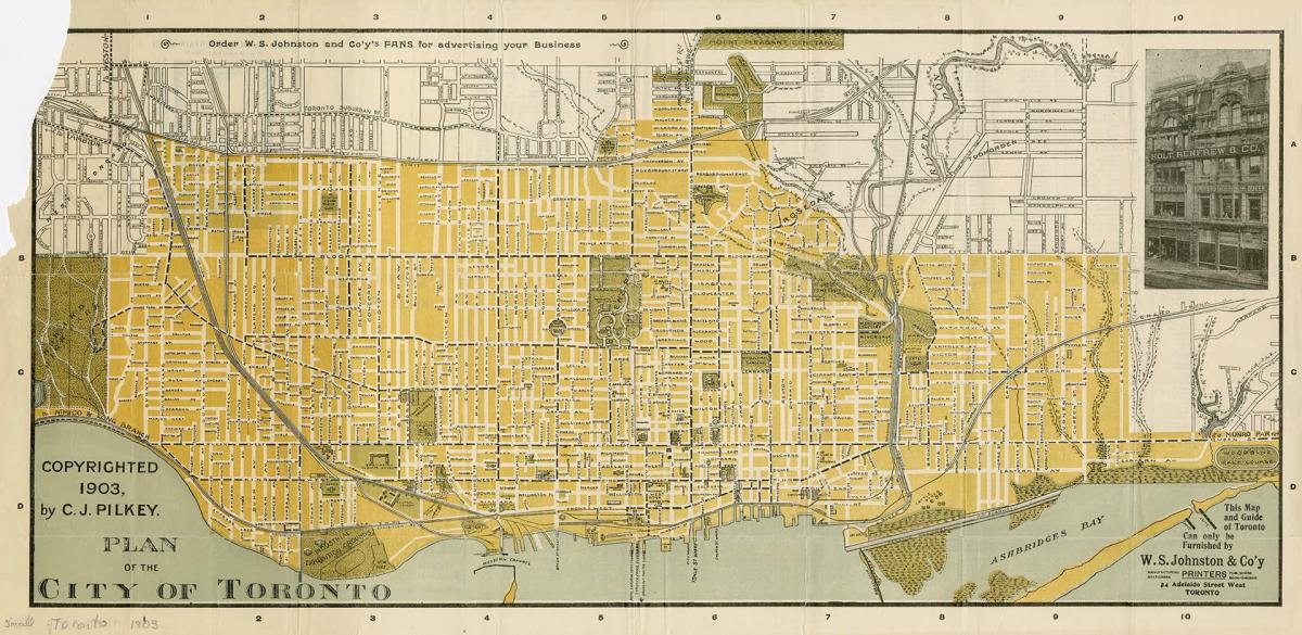 Karta över staden Toronto 1903