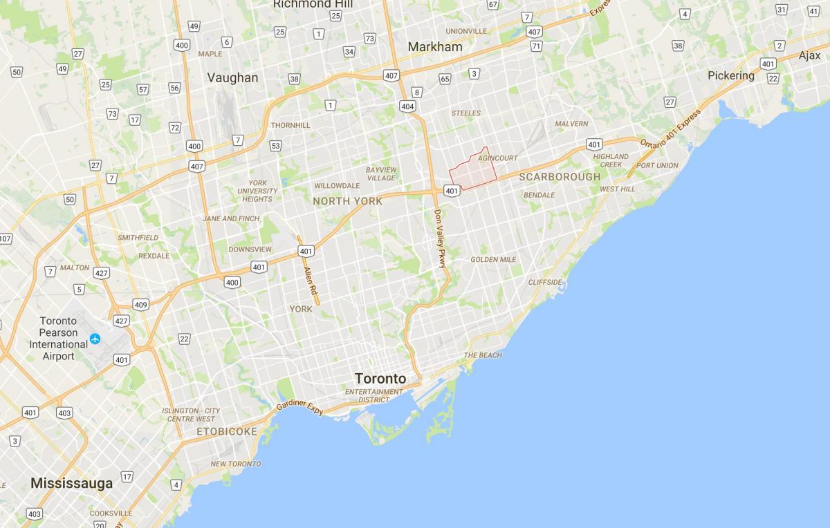Karta över Tam O'Shanter – Sullivandistrict Toronto