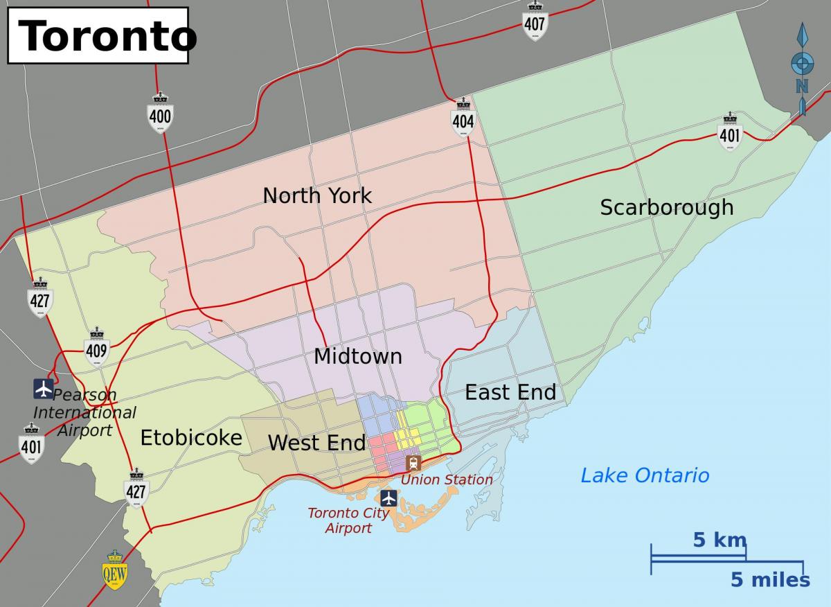 Karta över Toronto City