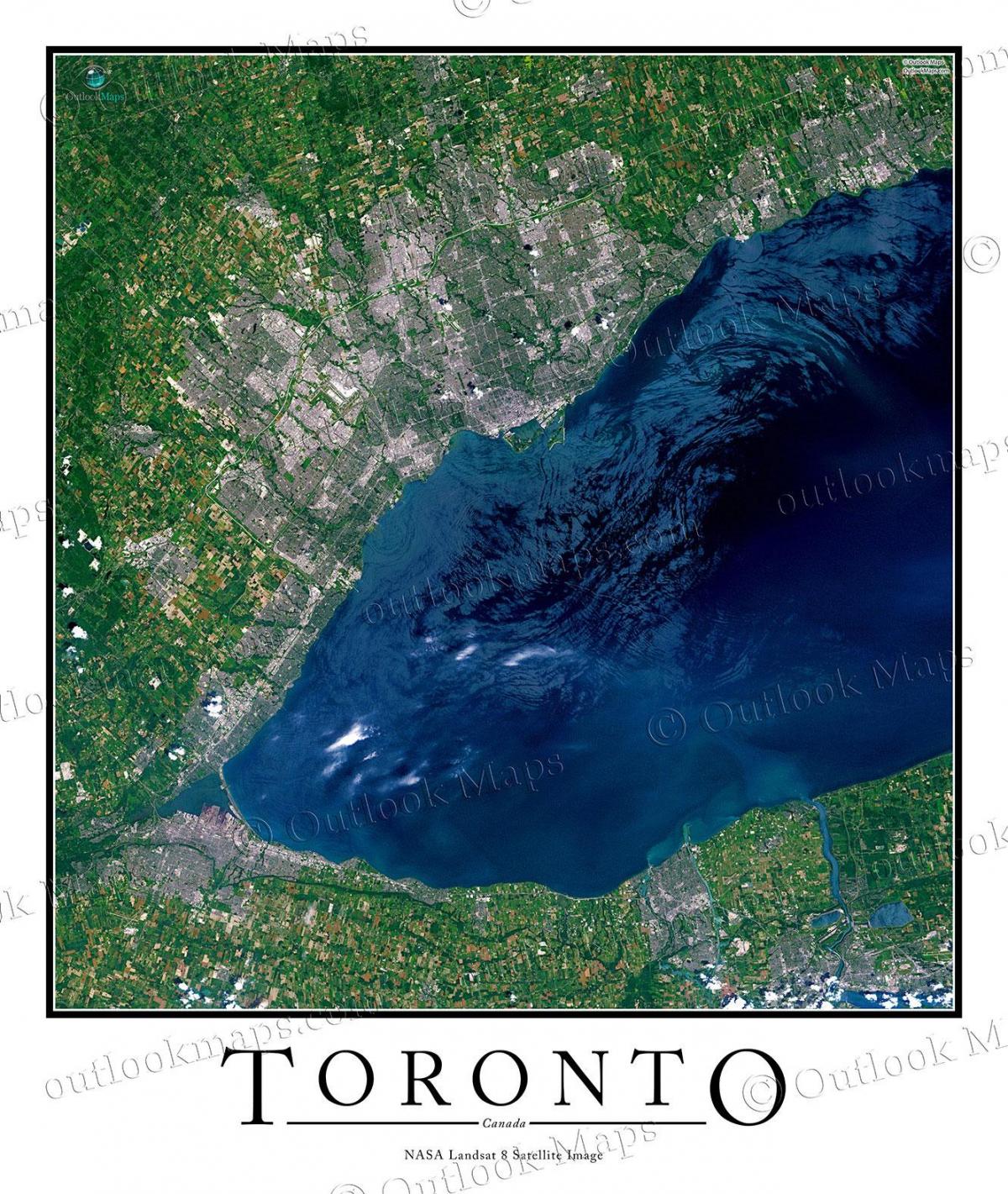 Karta över Toronto lake Ontario satellit -