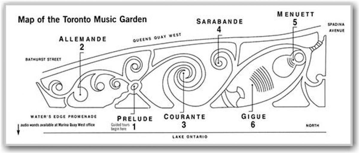 Karta över Toronto Musik Trädgård