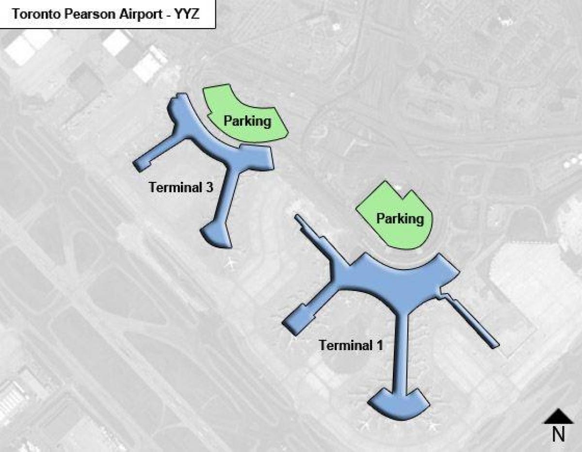Karta över Toronto Pearson airport Kanada