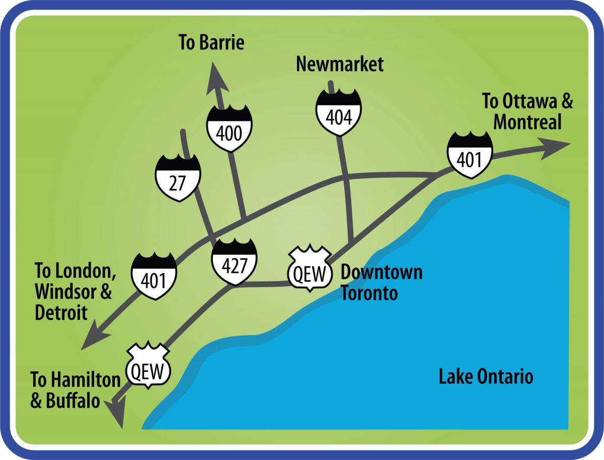 Karta över Toronto vägar