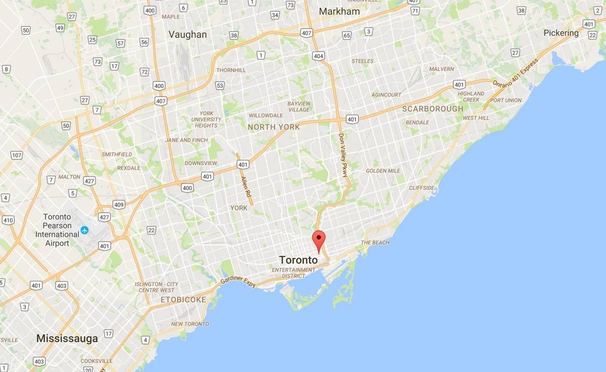 Karta över Trefann Domstolen distriktet Toronto