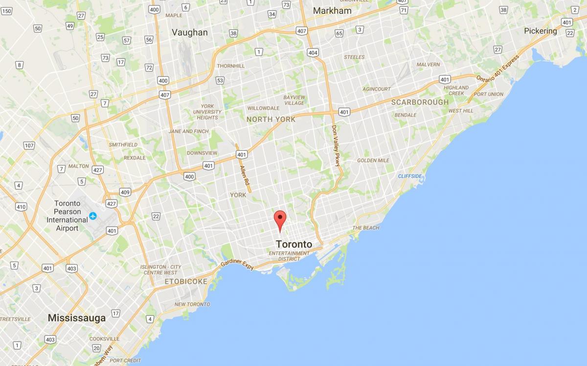 Karta över Toronto university campus