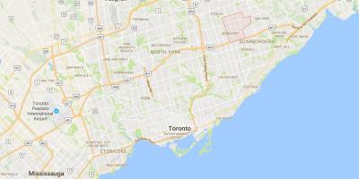 Karta över stadsdelen Agincourt Toronto