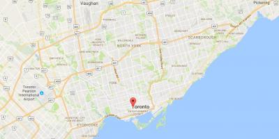 Karta över Alexandra park district Toronto