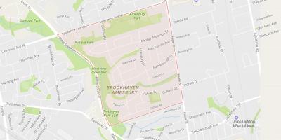 Karta över Amesbury grannskapet Toronto