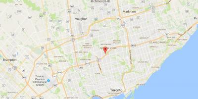 Karta över Armour Höjder distriktet Toronto