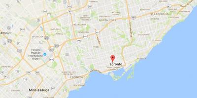 Karta över Baldwin Byn distriktet Toronto