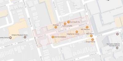 Karta över Baldwin Byn grannskapet Toronto