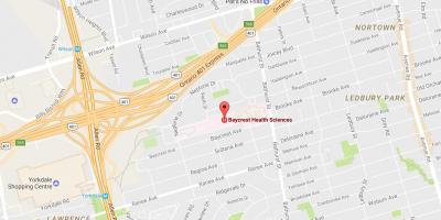 Karta över Baycrest Health Sciences Toronto