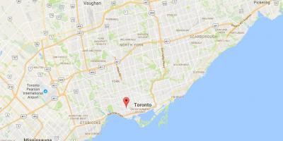 Karta över Beaconsfield Byn distriktet Toronto