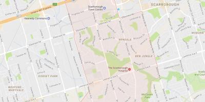 Karta över Bendale grannskapet Toronto
