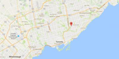 Karta över stadsdelen Bermondsey Toronto