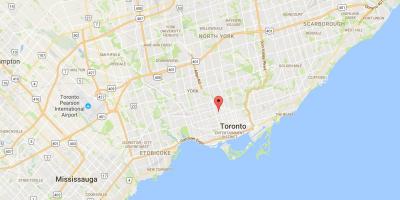 Karta i Bilaga distriktet Toronto