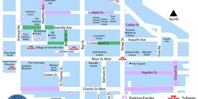 Karta över Bloor Yorkville parkering
