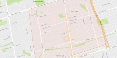 Karta över Briar Hill–Belgravia grannskapet Toronto